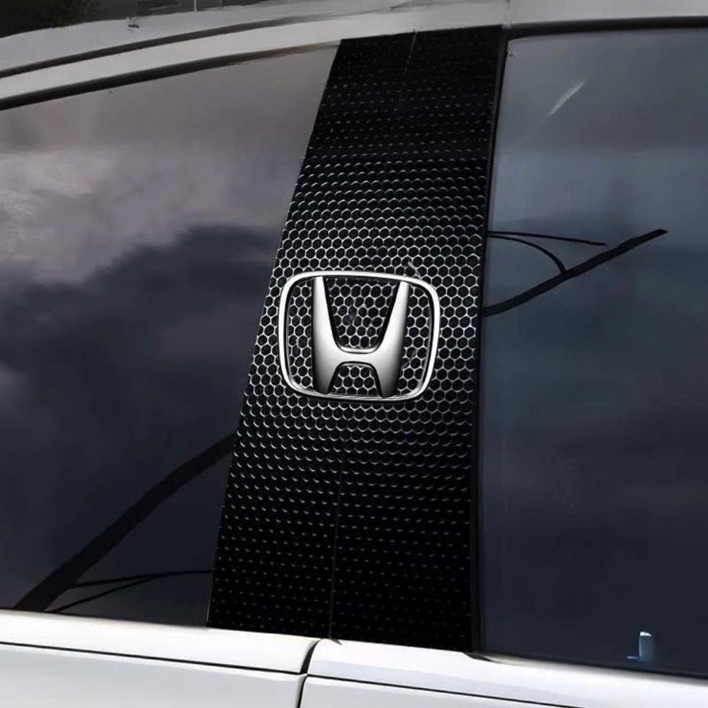 2x Autoraamstickers met logo