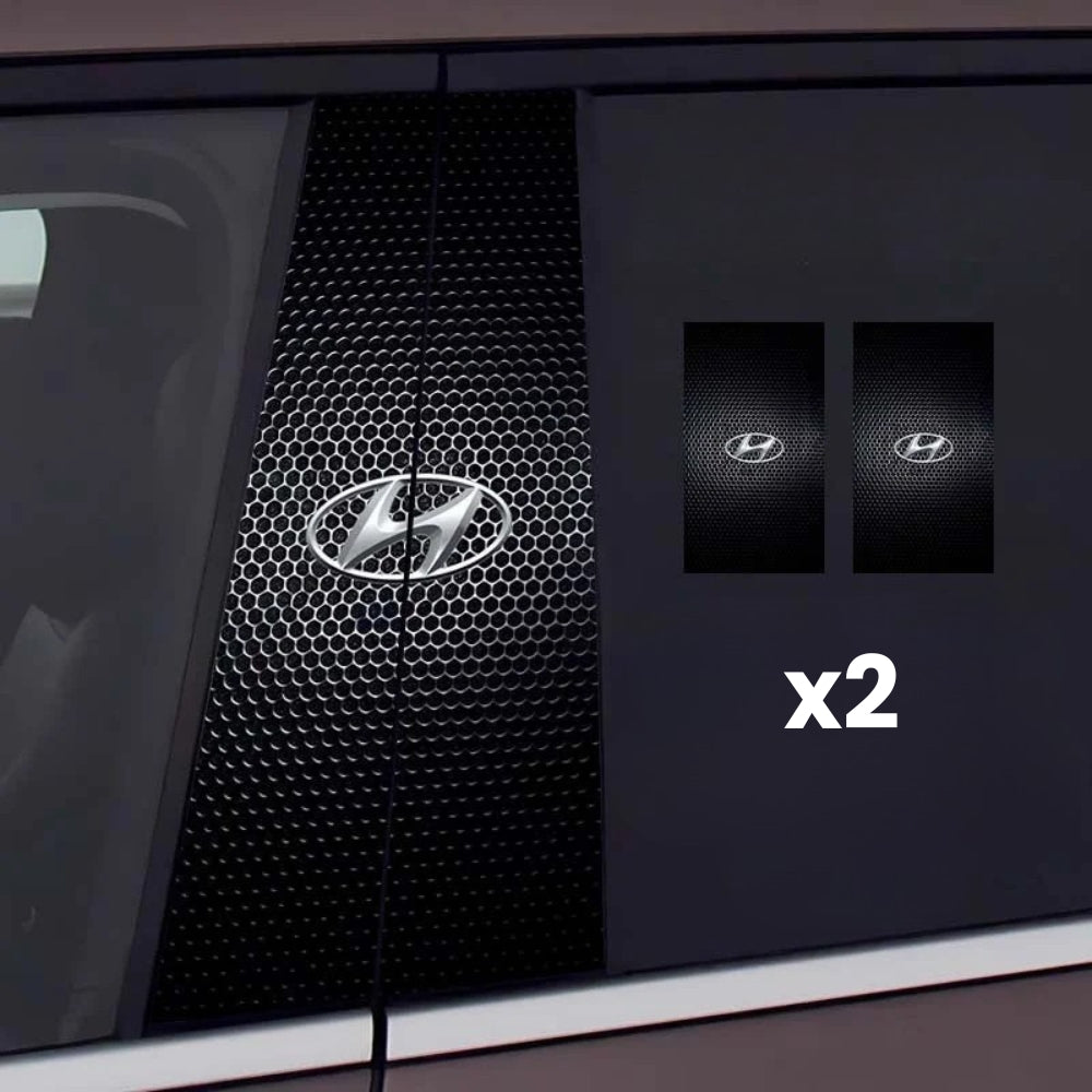 2x Autoraamstickers met logo