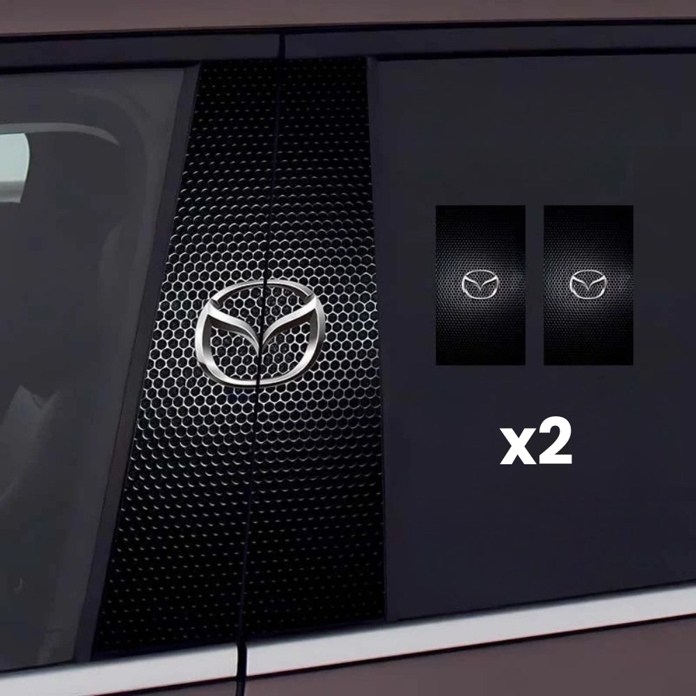 2x Autoraamstickers met logo