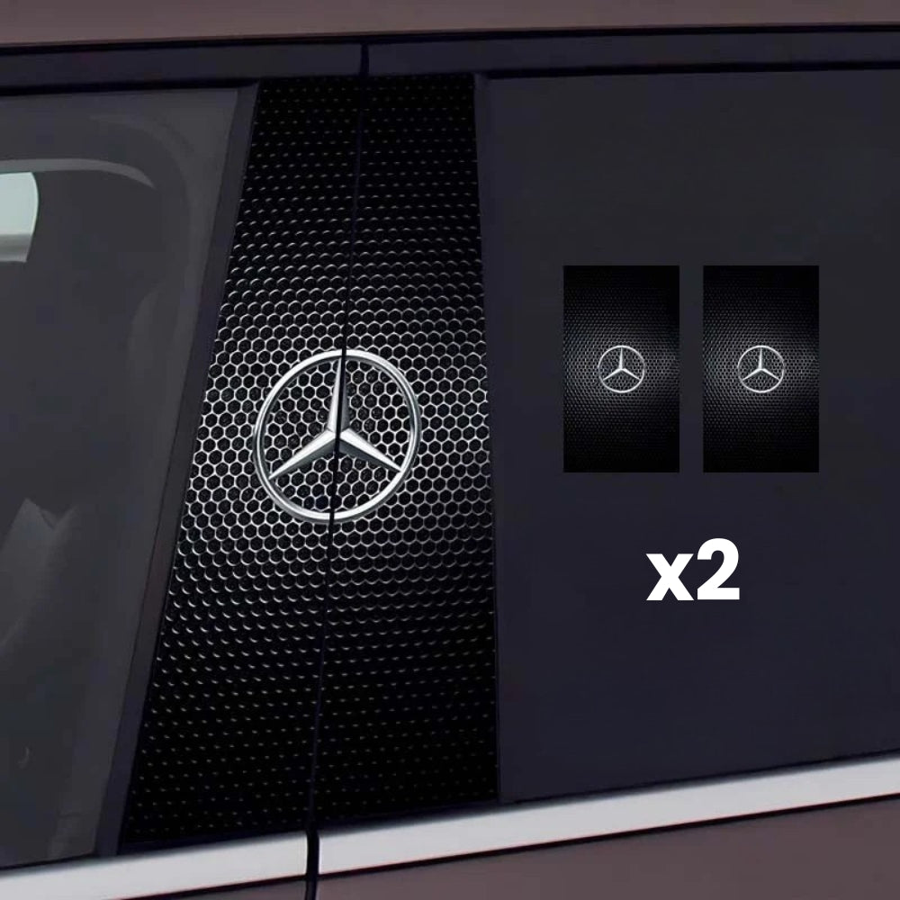 2x Autoraamstickers met logo
