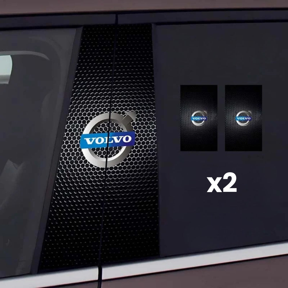 2x Autoraamstickers met logo