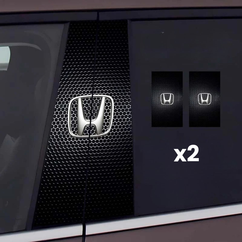 2x Autoraamstickers met logo