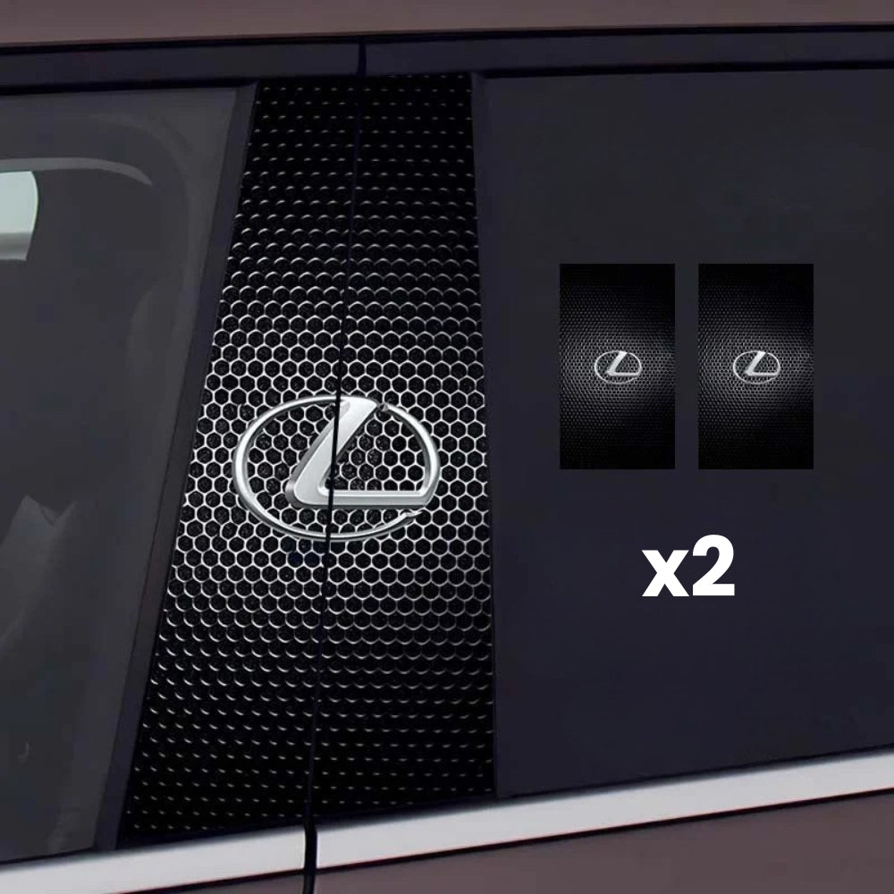 2x Autoraamstickers met logo