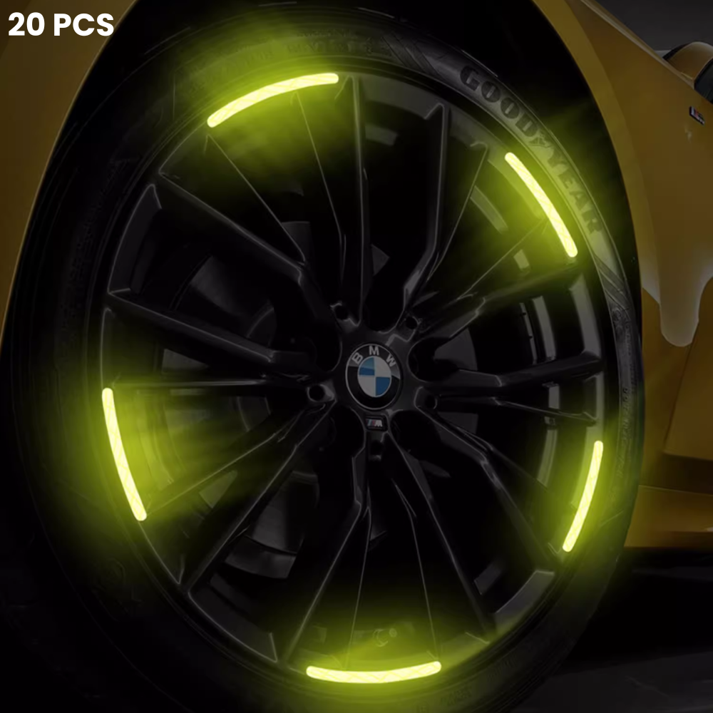 20 stk. opplyste hjulbeskyttere med logo